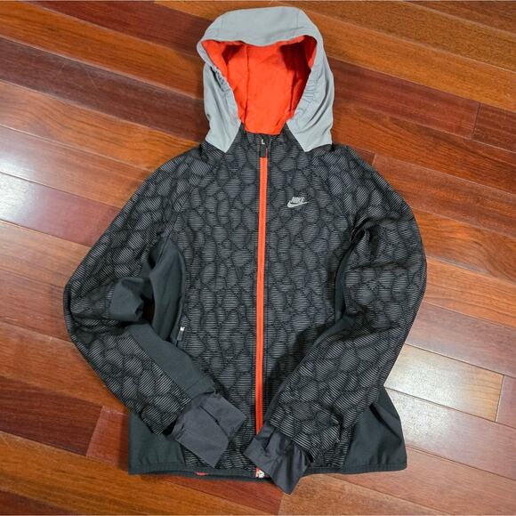 Nike Therma Girl's Ultimate Flash Reflective Hooded Jacket Biking VISIBILITY - Picture 2 of 14